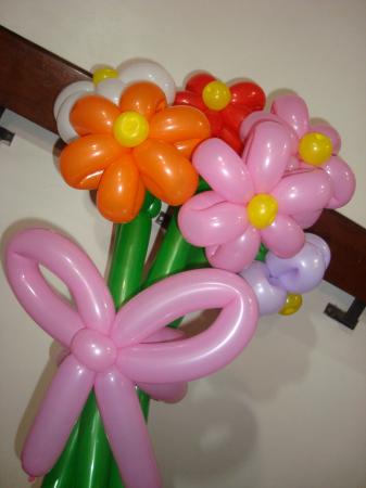 Flores com balões